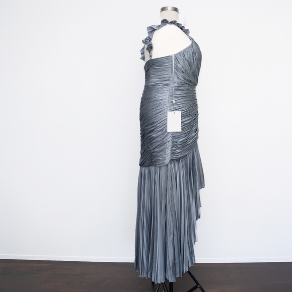 Mac Duggal - Ruched Pleated High-Low Gown 77009 - Picture 4 of 12